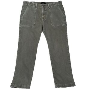 Modern American 26 Pants Madison Capri Laguna Green Denim Sample NWOT